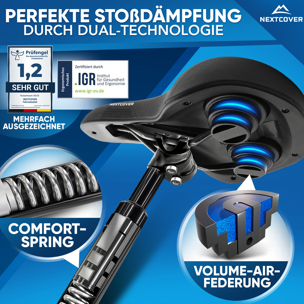 ComfortSet - Fahrradsattel & Sattelstütze - Dual-Technologie