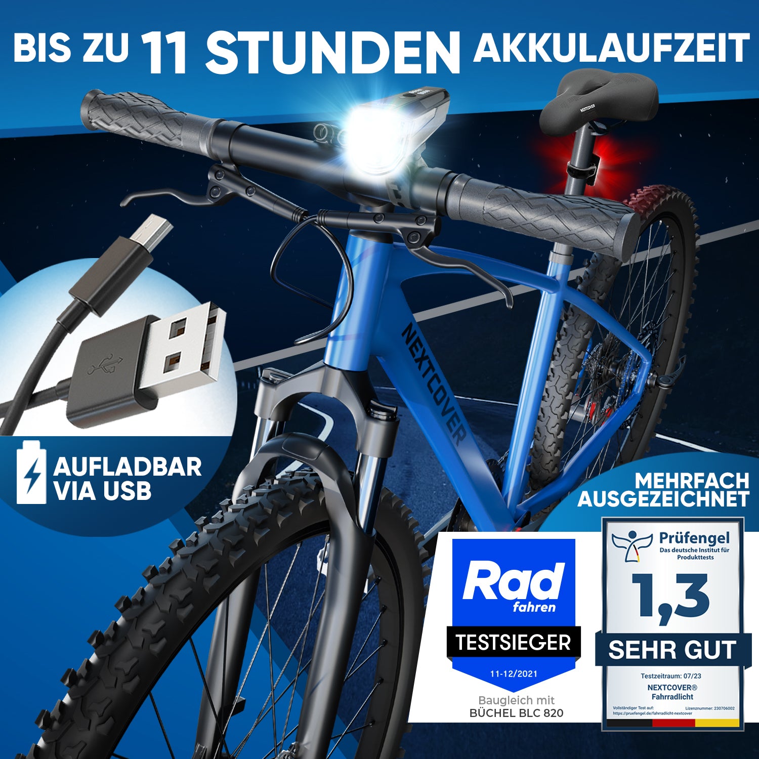 Fahrradlicht Set LightOne - mit LightSense Sensor