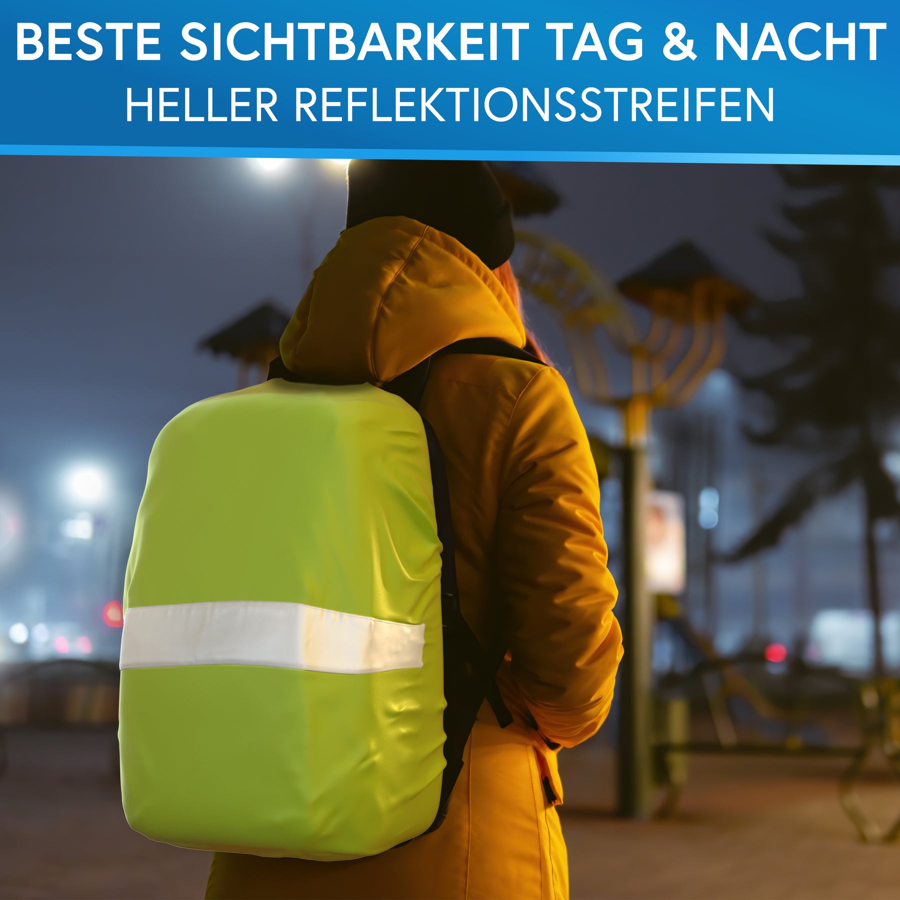Regenschutz für Rucksack & Schulranzen - wasserdicht & reflektierend